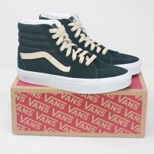 New Size Women's 5 Men's 3.5 Vans Sk8-Hi Skate Shoes Green Scarab Suede Sneakers